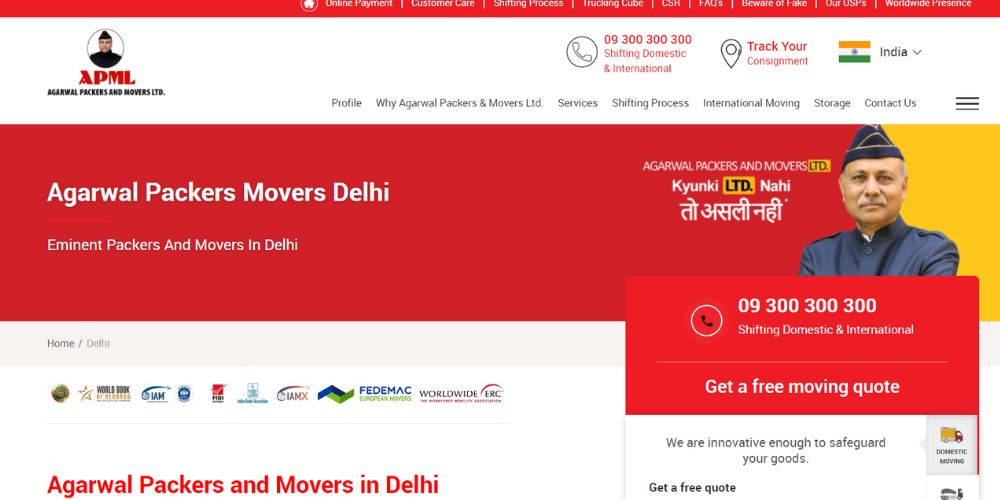 Agarwal packers movers Delhi