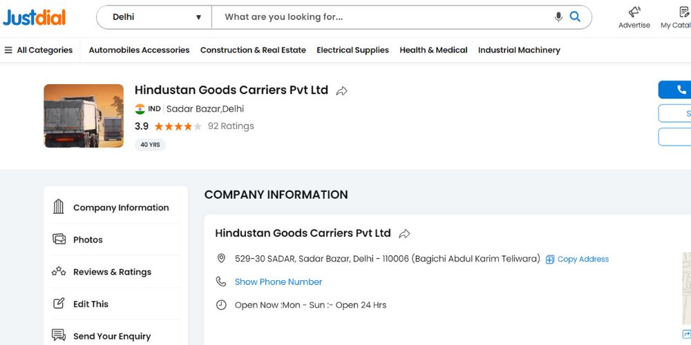 Hindustan Goods Carriers Private Limited 